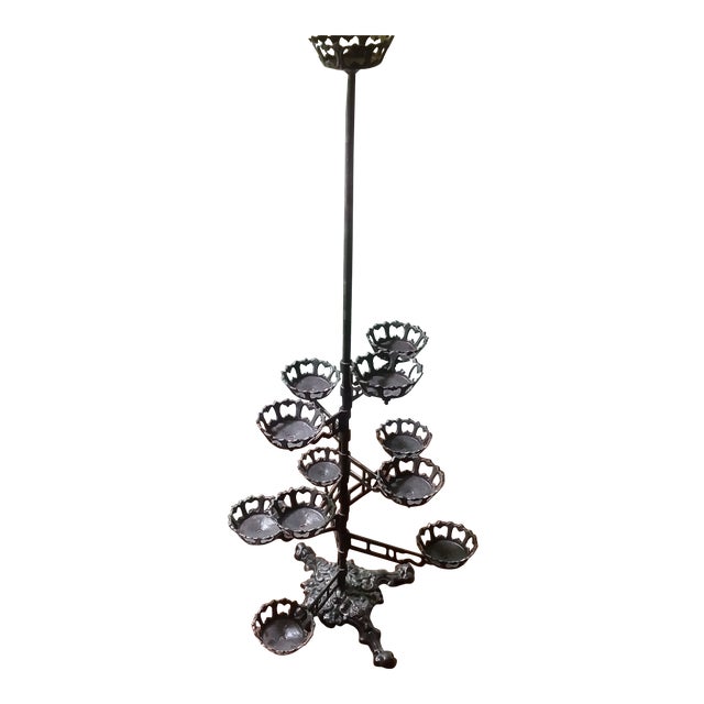 Victorian Era Swing Arm Cast Iron Plant Stand Chairish