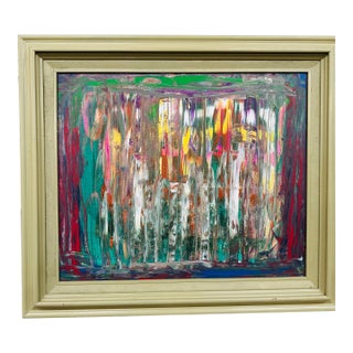 Modern Expressionist Abstract Painting Signed Mullin For Sale