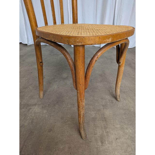 Vintage Boho Cane Seat Dining Chair, Yugoslavia, 1970s For Sale - Image 17 of 18