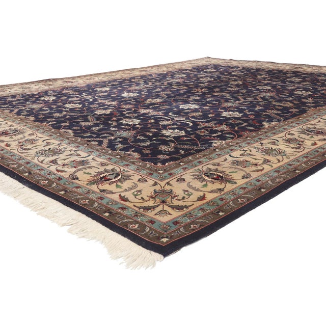 77081 Vintage Pakistani Rug, 09’02 x 11’10. Regal charm meets casual elegance in this vintage Pakistani rug. The intricate...