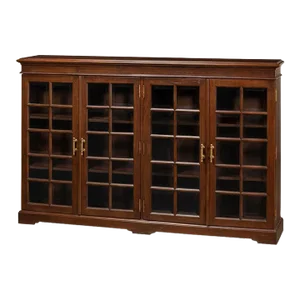Rustic Country Walnut Low Bookcase