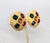 1991 goldtone round domed textured with a faux-citrine center with faux-emerald, faux-sapphire, faux-amethyst and faux-...