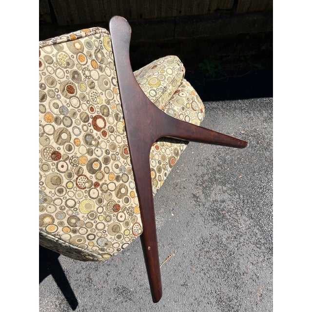 Modern Upholstered Club Chair For Sale - Image 9 of 11