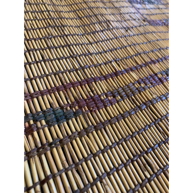 Wood Tuareg Rug in Plant Fibers and Leather, Mauritania, 1990s For Sale - Image 7 of 9