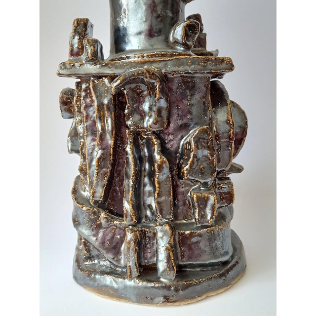 Architectural Sculptural Ceramic Vase 'Timgad' For Sale - Image 6 of 9