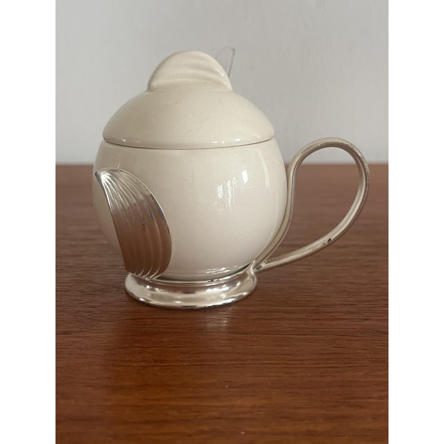 Small mustard pot from WMF - Würtenbergische Metallwaren Fabrik. The pot dates from the 1950s but also fits in perfectly...