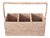 Artifacts Rattan 3 Section Caddy/Cutlery Holder with Handle in White Wash For Sale