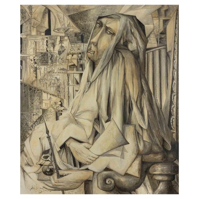 Bernhard Gillesen, Koordinator, Oil on Canvas, 1976 For Sale