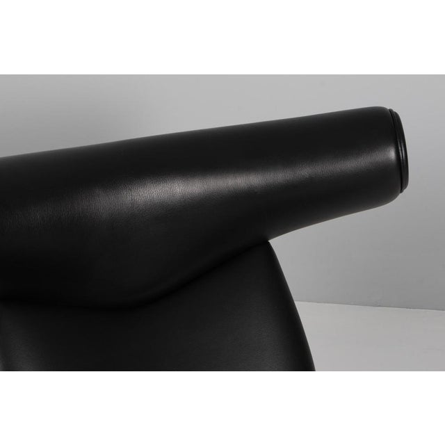 Vintage Ox Chair in Black Leather by Hans J. Wegner, 2010s For Sale - Image 6 of 11