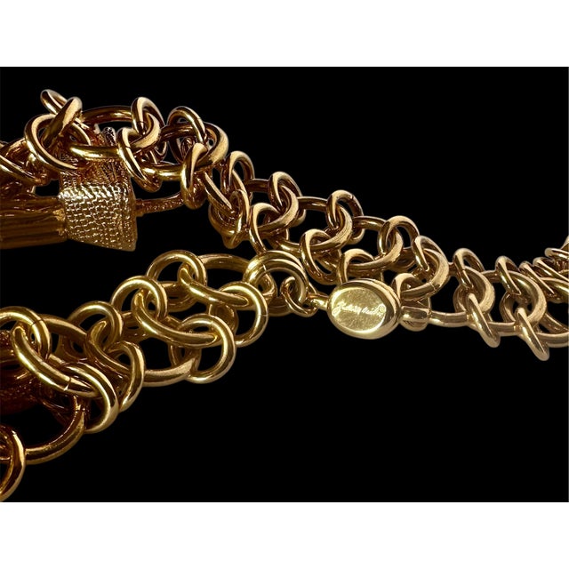 1990s Judith Leiber Belt Necklace Charms Purses Handbags Pendant Gold Plated Vintage For Sale - Image 10 of 12