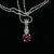 Garnet and Genuine Zircon Sterling Pendant For Sale In Raleigh - Image 6 of 6