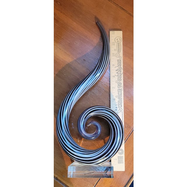 Vintage Murano Style Glass Glassware Swirl Sculpture Figurine For Sale In Dallas - Image 6 of 7