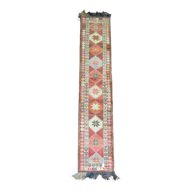 Vintage Turkish Anatolian Tribal Runner - 2'7" x 13'9" For Sale