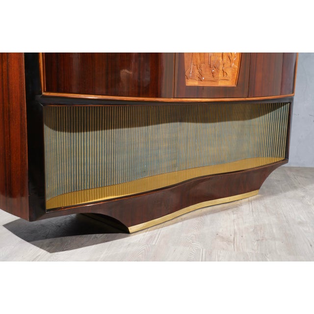 Mid-Century Art Deco Italian Walnut Cabinet from Vittorio Dassi, 1940s For Sale - Image 12 of 15
