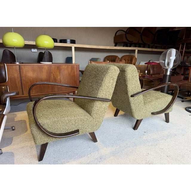 Art Deco Lounge Chairs by Jindrich Halabala, Set of 2 For Sale - Image 14 of 18