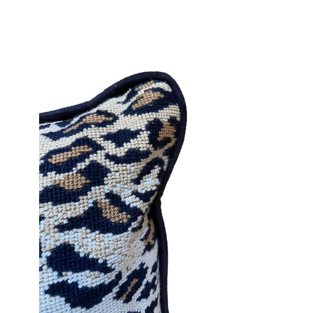 Thibaut Custom Leopard Print Lumbar Throw Pillow For Sale - Image 4 of 5