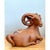 Wood Vintage Shanghai Weave Curly Horn Ram Box For Sale - Image 7 of 12