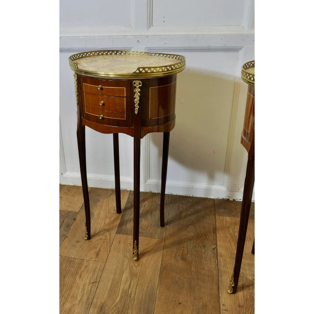 French Oval Side Tables, 1920s, Set of 2 For Sale - Image 6 of 8