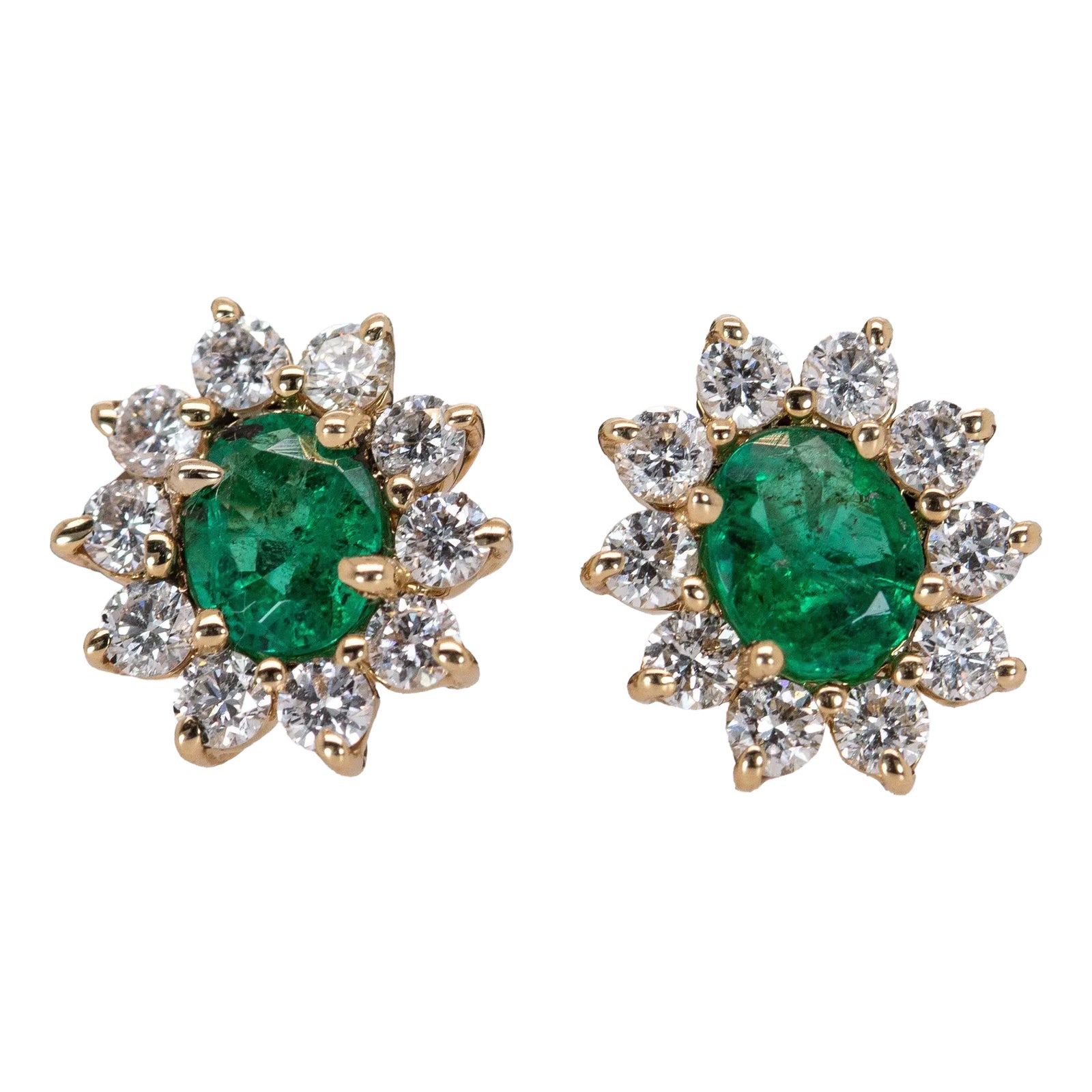 Emerald Sunburst Earrings