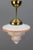 Art Deco White Glass and Brass Pendant Light, Germany, 1930s For Sale - Image 14 of 18