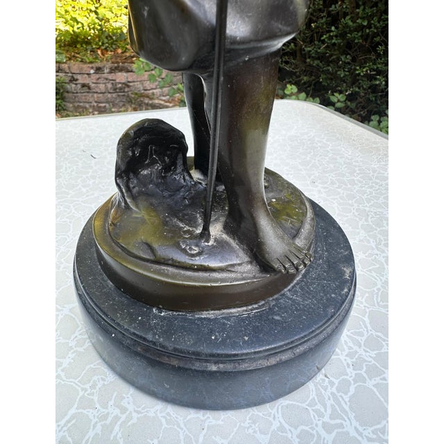 Hippolyte François Moreau, Young Fisherman, 1900, Bronze with Green Patina For Sale - Image 18 of 18