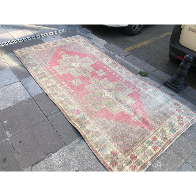 Art Deco Handmade Tribal Vintage Floral Rug For Sale - Image 3 of 11