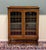 Antique English Bookcase Cabinet Double Door Leaded Wavy Glass Oak c.1930s For Sale In Dallas - Image 6 of 18