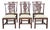 Set of Late 20th Century 6 Hickory Chair Chippendale Mahogany Dining Chairs For Sale
