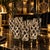 Libbey Glass Co. 1960s Libbey Mid-Century Modern Black Gold Argyle Pattern Glassware and Carousel Caddy Set- 9 Pieces For Sale - Image 4 of 13