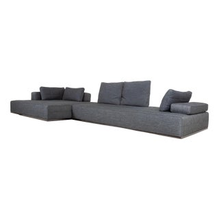 Lawrence Corner Sofa in Grey Fabric from Minotti For Sale