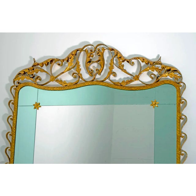 Italian Mirrored Glass and Wrought Iron Dressing Table by Pier Luigi Colli, 1950s For Sale - Image 4 of 17