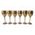 Vintage Regency Brass Wine Goblets - Set of 6 For Sale