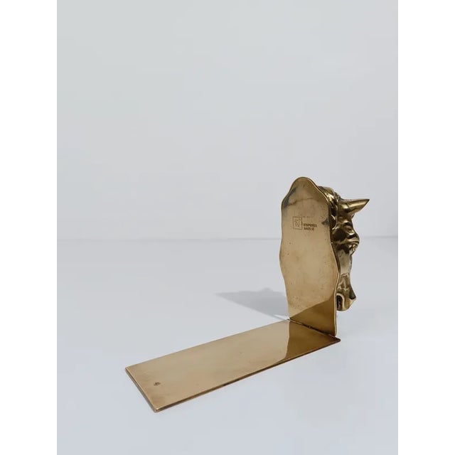 Gold Italian Brass Sculptural Bookend, 1970s For Sale - Image 8 of 13