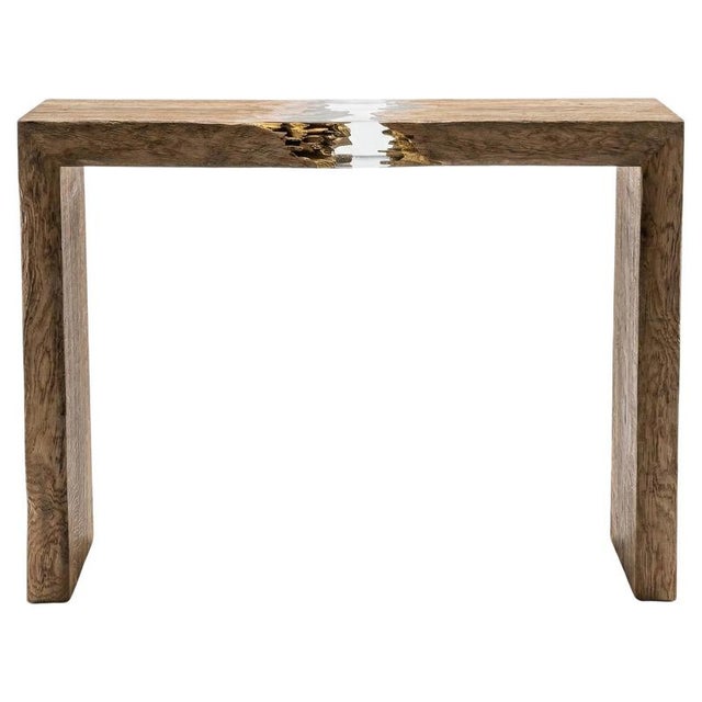 Wood Fracture Bois Déchiré Sculptural Console Table by Meubles Thouret For Sale - Image 7 of 7