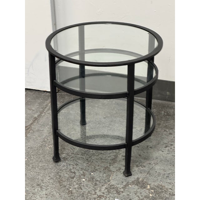Tanner Round Glass End Table For Sale - Image 11 of 12