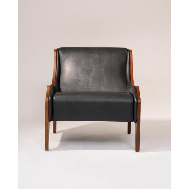 Black Milord Lounge Chair by Marco Zanuzo for Arflex, 1957 For Sale - Image 8 of 10