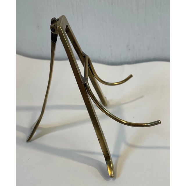 Vintage MCM Brass Petite Easel For Sale - Image 4 of 6