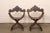 Mid 20th Century Spanish Carved-Walnut Savonarola Chairs For Sale - Image 9 of 11