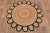 Black Round Jute Scallop Rug - 3'x3' For Sale - Image 4 of 9