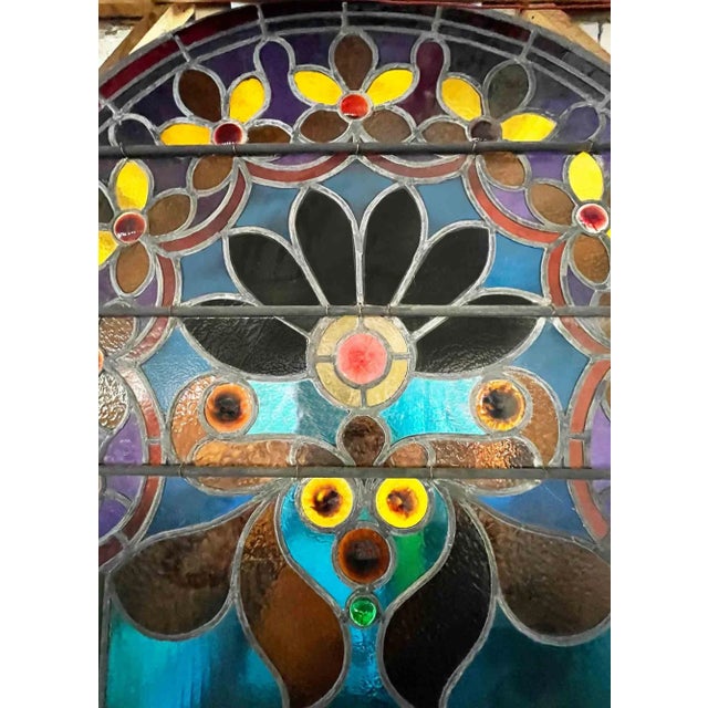 Stained Glass Window Antique 1885 For Sale - Image 9 of 10