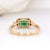 Metal Colombian Emerald Ring With Natural Diamond Accents: Solid 14k Gold, Size 6.75 For Sale - Image 7 of 7
