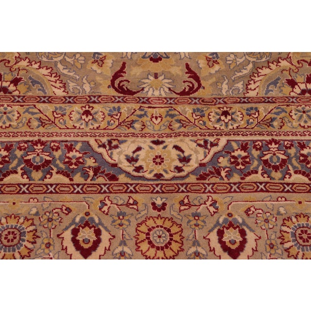 1990s Medallion 1990's Beautiful Pak-Persian Green/Green Wool Rug - 9'2'' X 11'8'' For Sale - Image 5 of 8