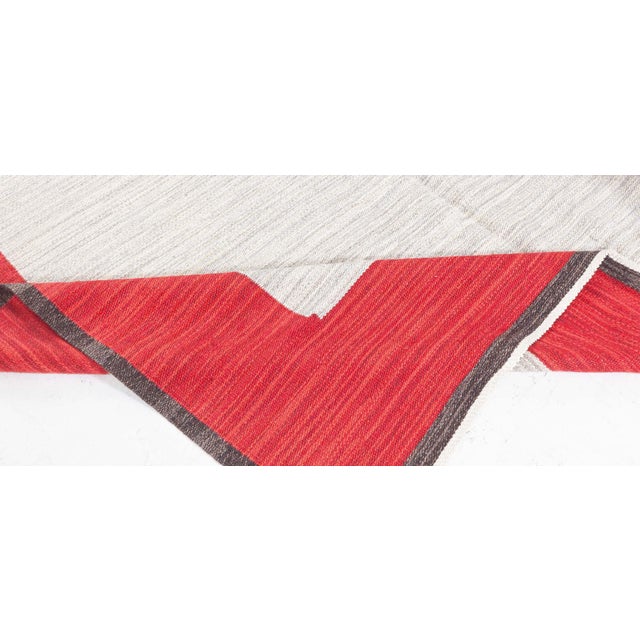 Mid-Century Modern Doris Leslie Blau Vintage Swedish Flat Woven Rug by Ingrid Dessau For Sale - Image 3 of 7