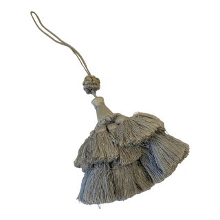 1990s Pale Gray- Blue Key Tassel For Sale