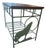 "Lone Wolf" Mid-Century Rustic Pine & Hand-Wrought Iron Side Accent Table For Sale