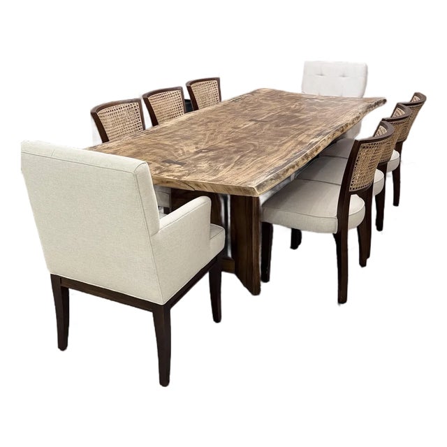 Baron Live Edge Solid Wood Dining Table — DtaleModern India | Seats 8 | One of a Kind For Sale