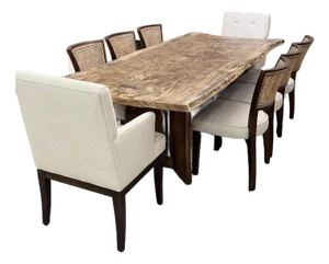 Baron Live Edge Solid Wood Dining Table — DtaleModern India | Seats 8 | One of a Kind