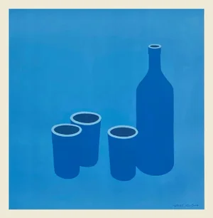 1966 After Patrick Caulfield Bottle and Cups Still Life Screen Print Poster