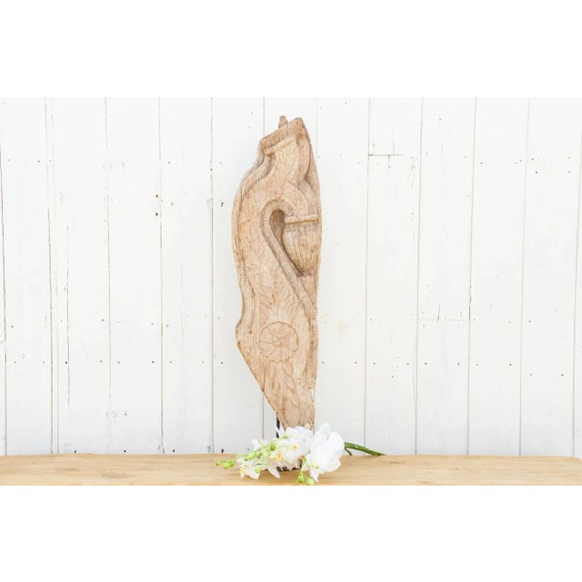 Indian Tall Antique Indian Carved Corbel For Sale - Image 3 of 10