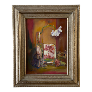 Contemporary Impressionistic Original Flower Still Life Oil Painting by Marina Movshina